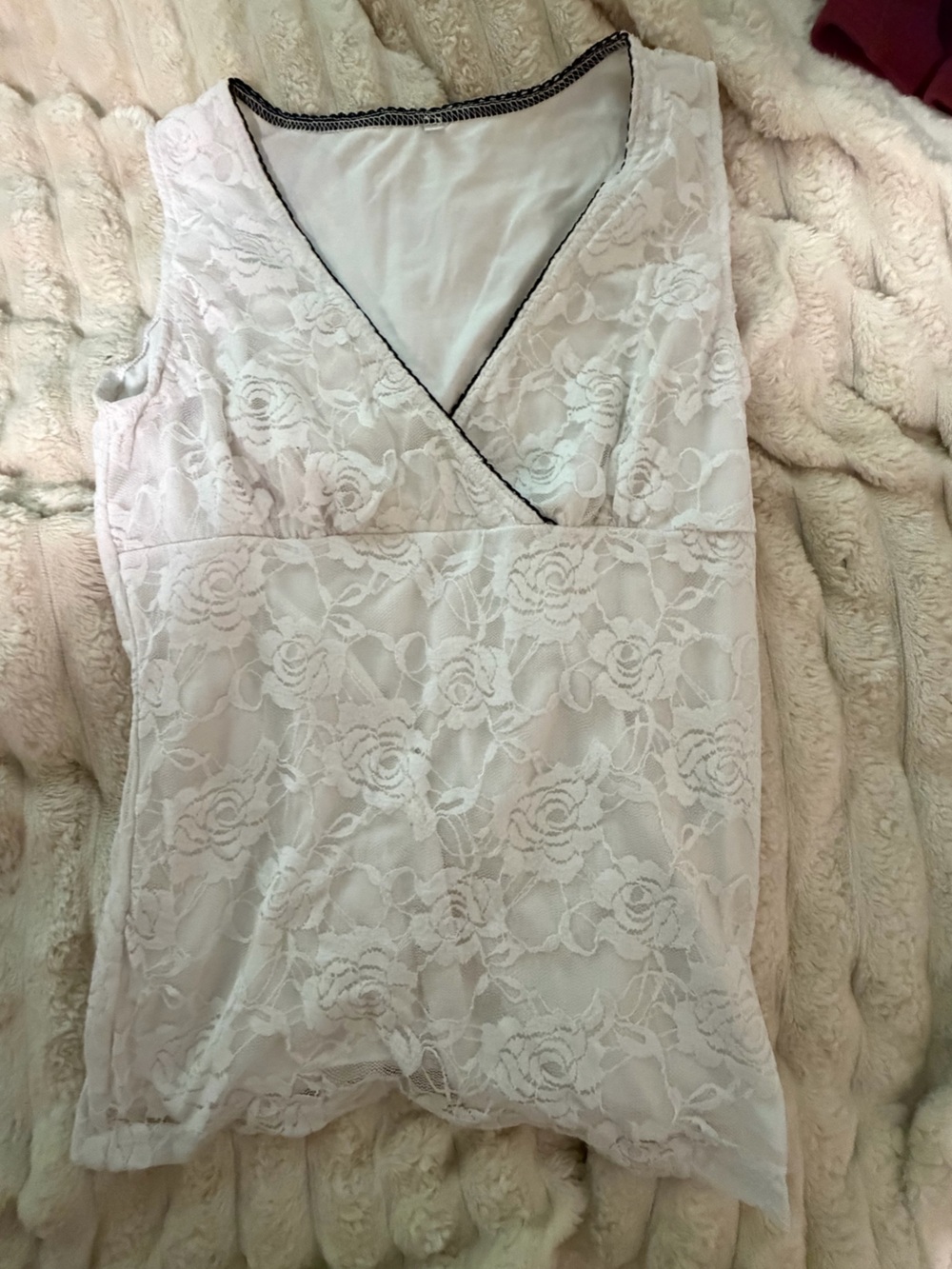 Lace Overlay Top